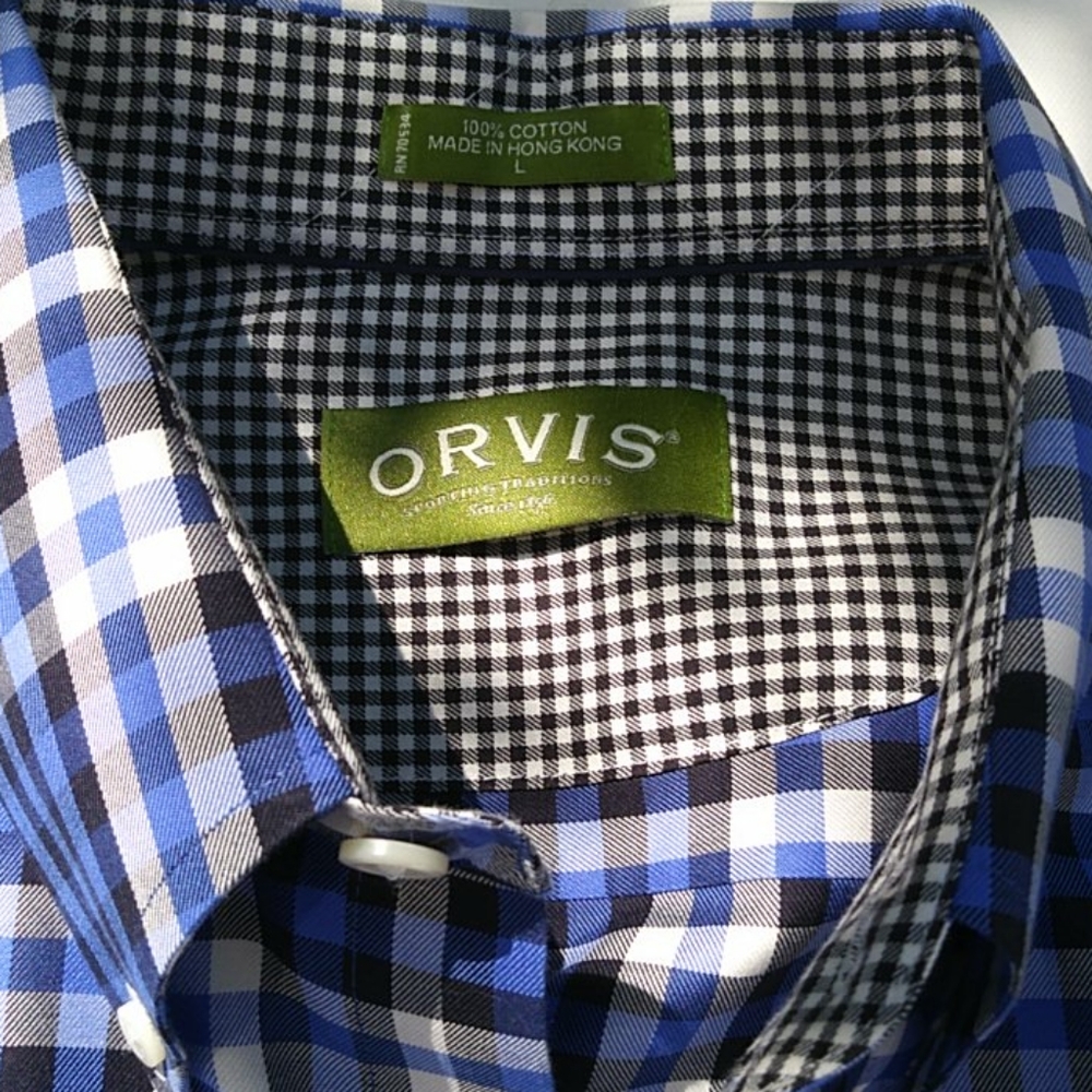 Orvis men's long sleeved shirt. L
